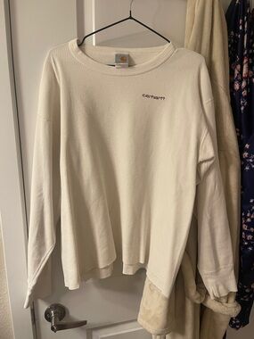Carhartt Cream Waffle Knit Long Sleeve Pullover